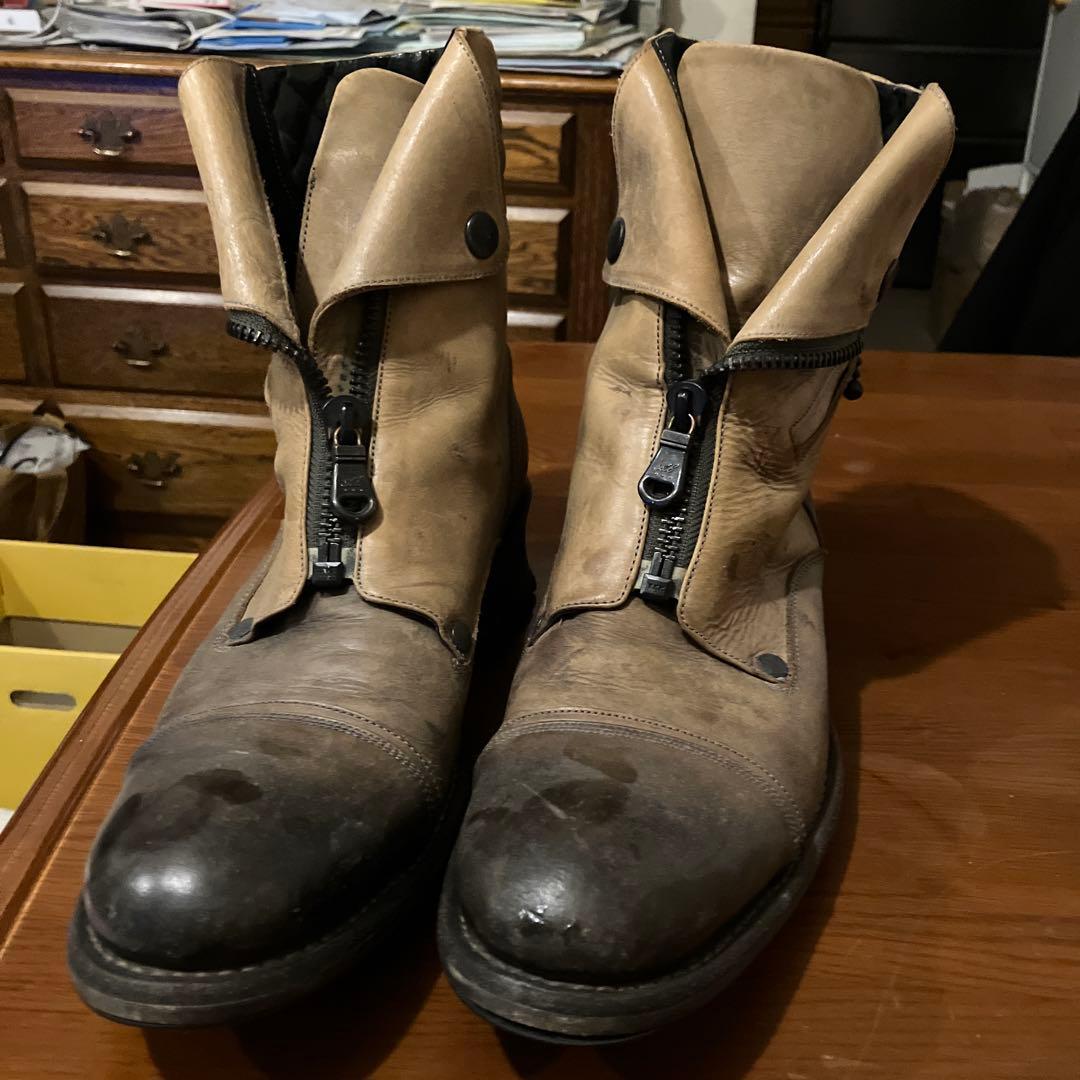 アルフレッドバニスター ライダースブーツ ベージュ