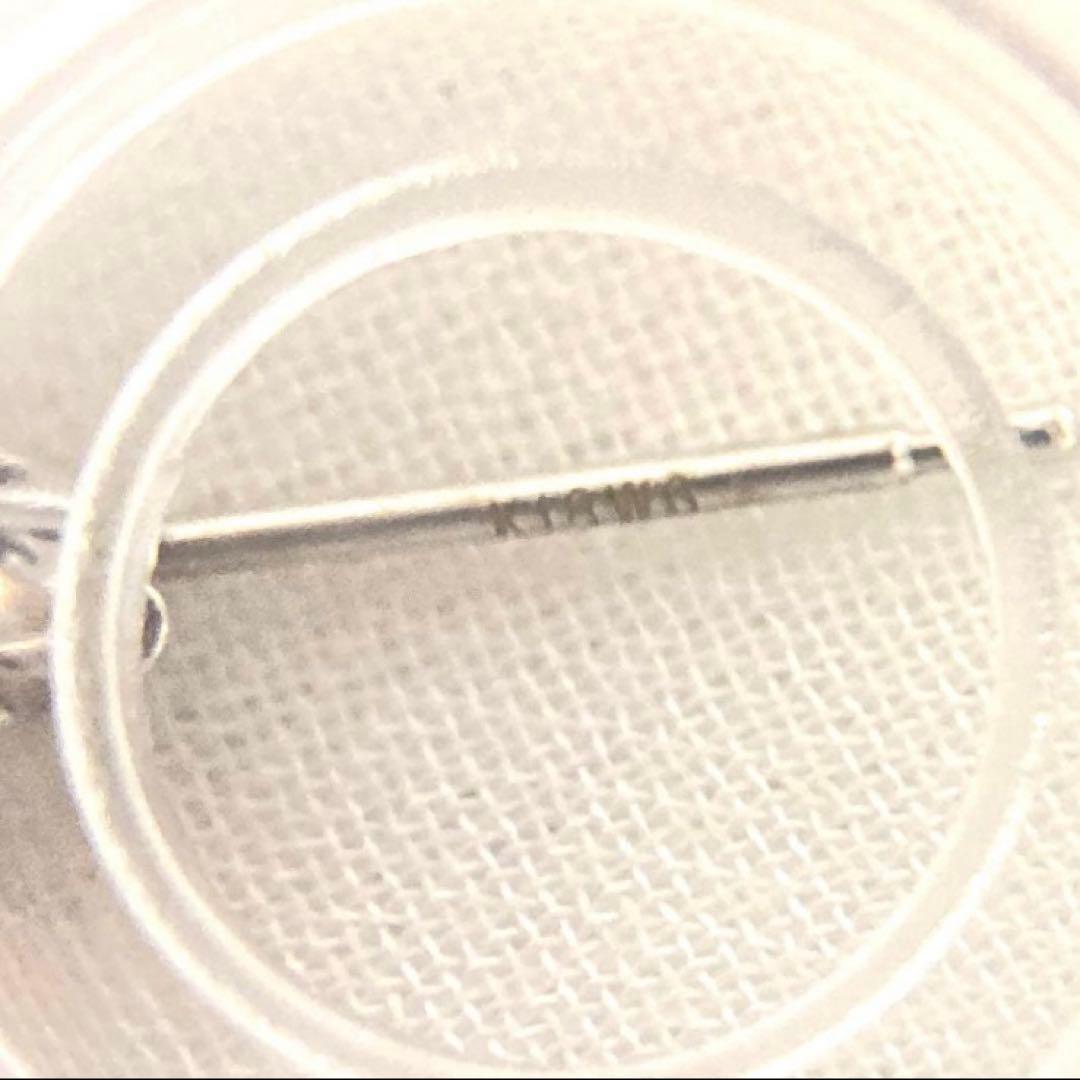 k18WG 天然ダイヤモンド　クロスピアス　D0.24ct（0.12×2）