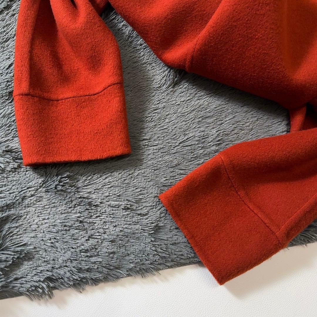 新品タグ付ꕥエストネーション ダブルフェイスノーカラーショートコート ノーカラー