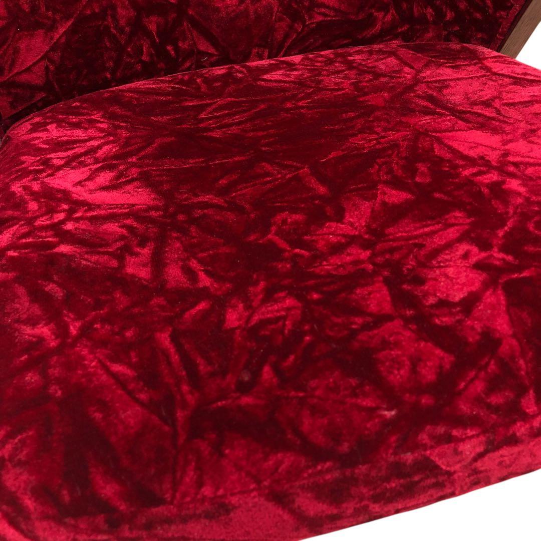 天童木工 アームチェア 曲げ木 ベロア生地 ヴィンテージ・アンティーク家具