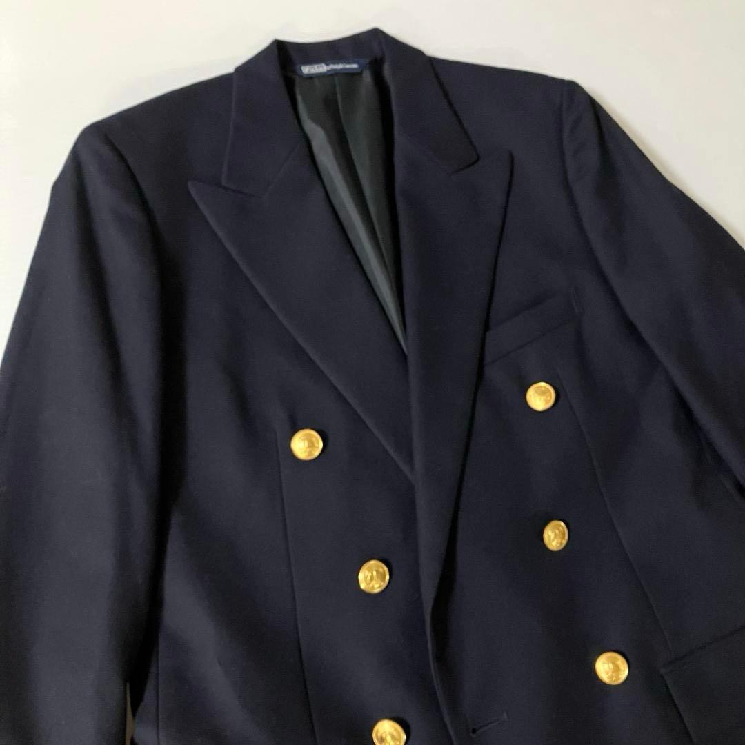 未使用　Ralph Lauren ダブルテーラードジャケット 紺ブレ　170