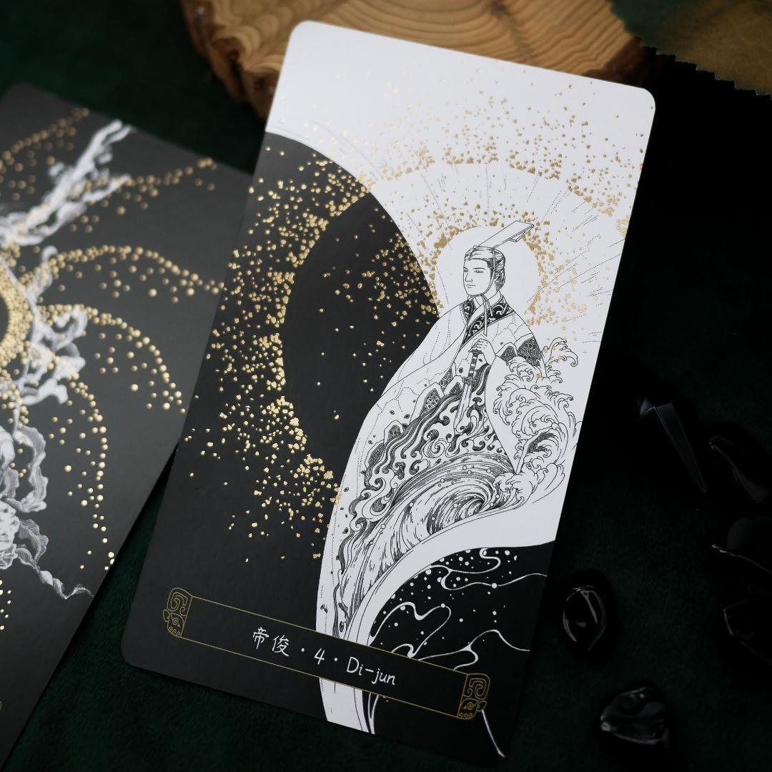 【正規品オラクルカード】墨絵×金箔の静かな美しさ✨幽玄な天空と古代神話のオラクル