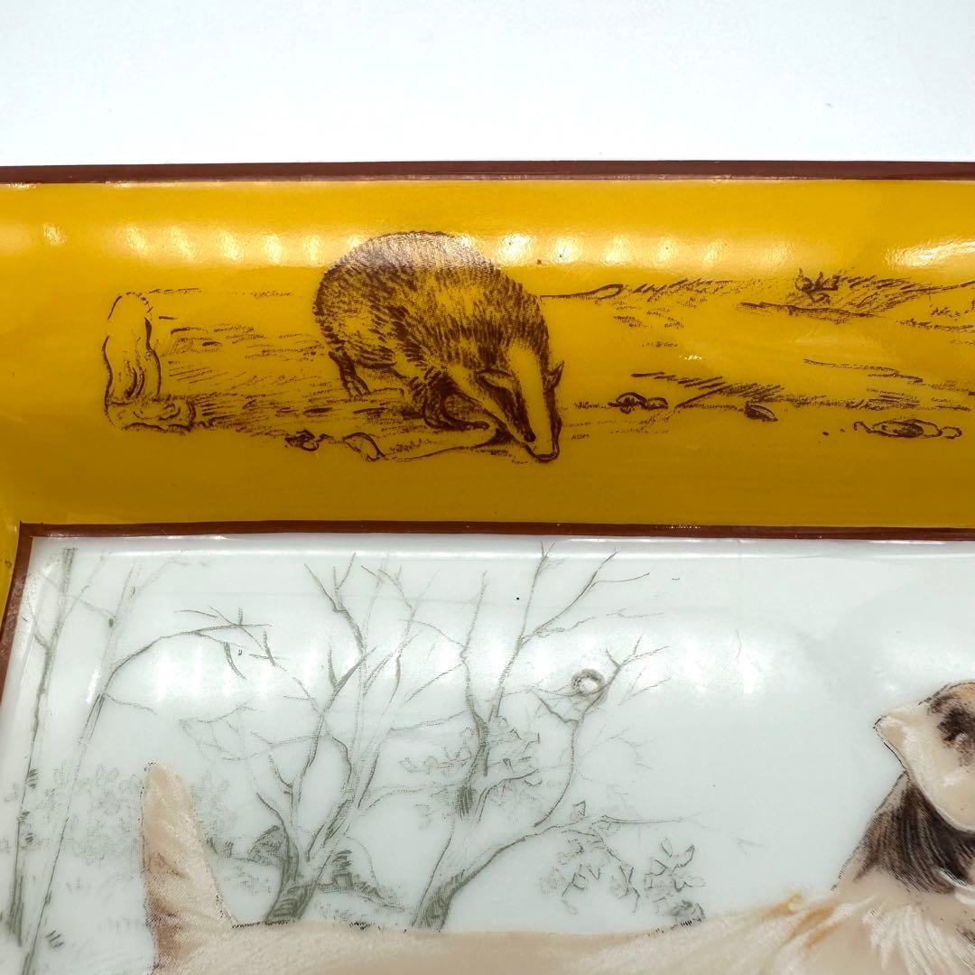 Hermes エルメス 置き灰皿 小物入れ テリア 狩猟犬 狩り