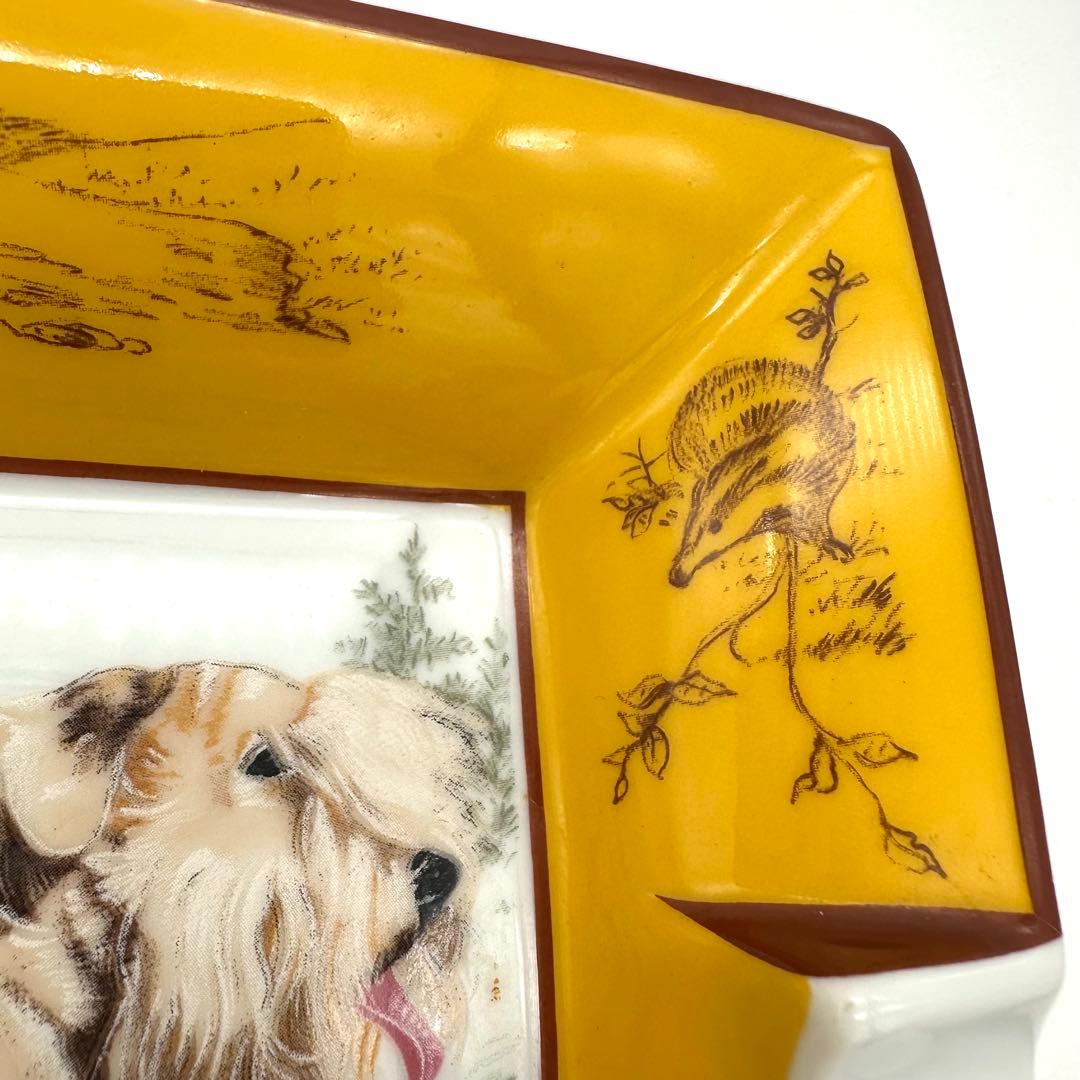 Hermes エルメス 置き灰皿 小物入れ テリア 狩猟犬 狩り