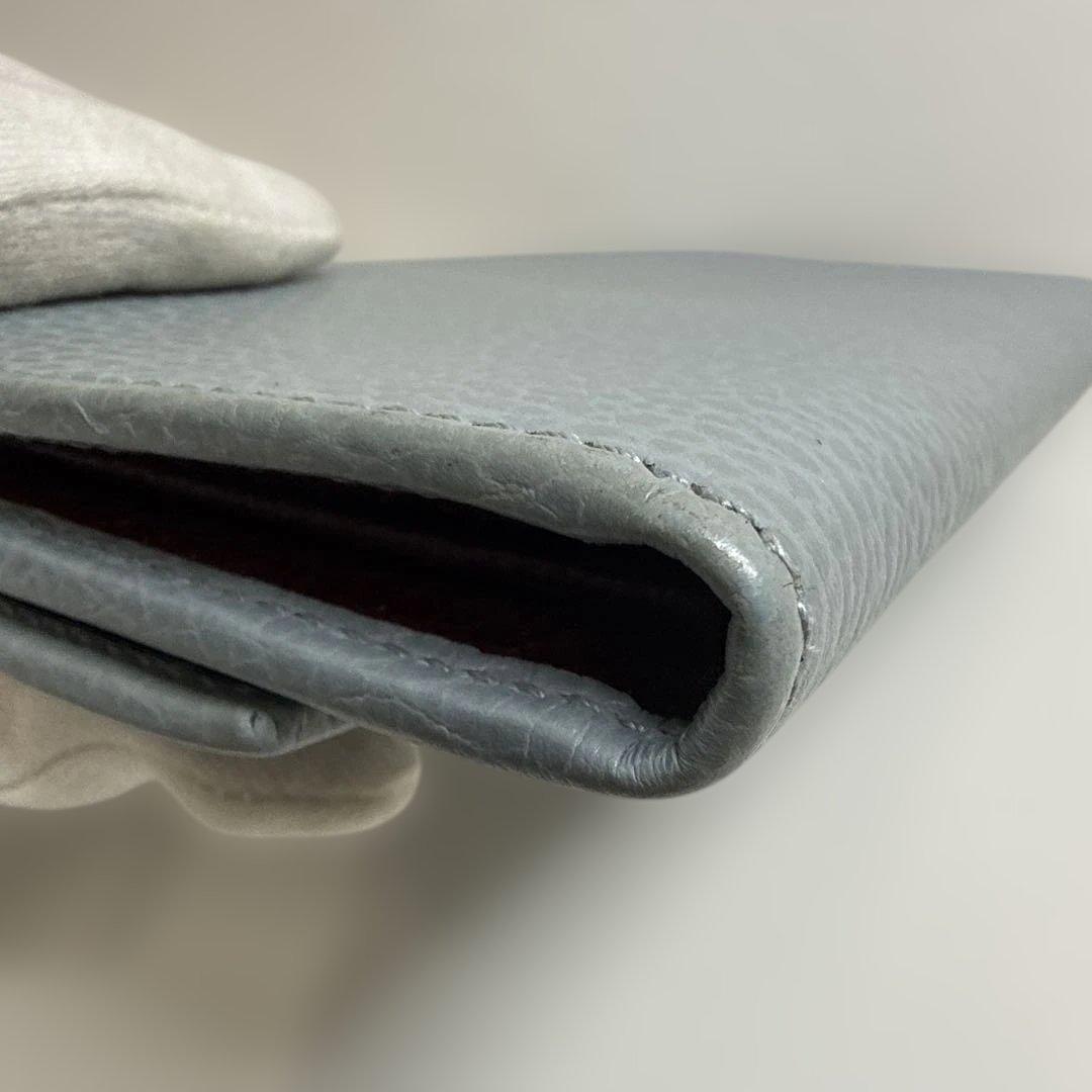 GUCCI ライトグレー　レザー 長財布