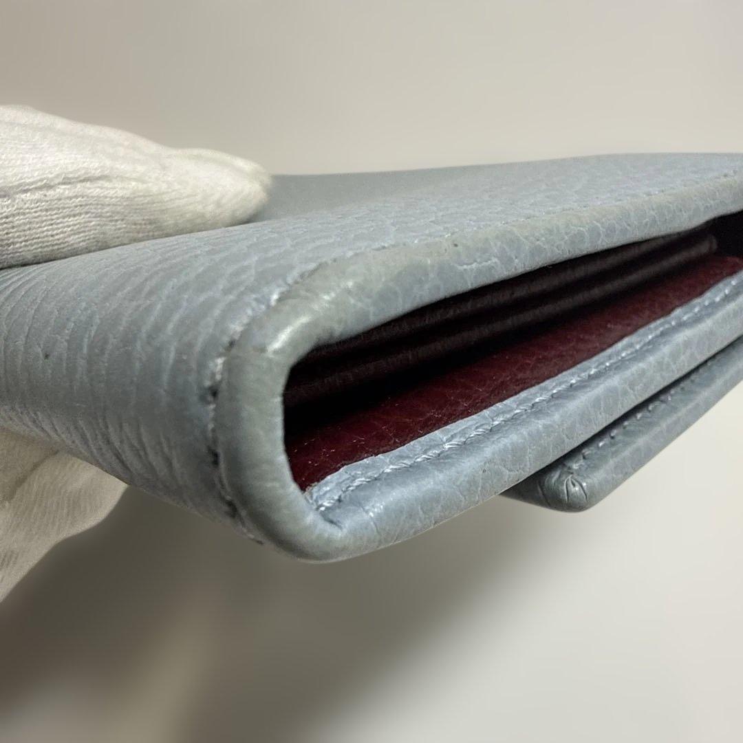 GUCCI ライトグレー　レザー 長財布