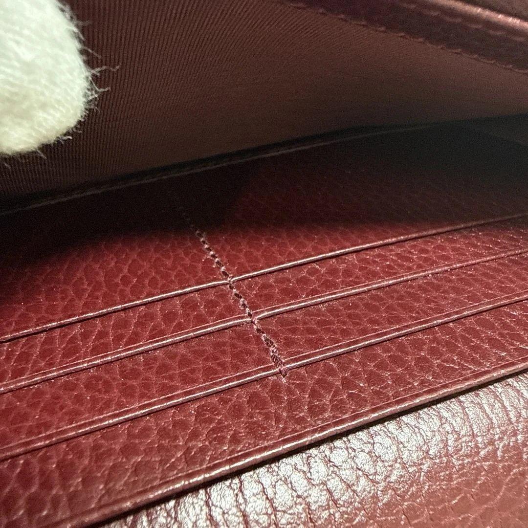 GUCCI ライトグレー　レザー 長財布