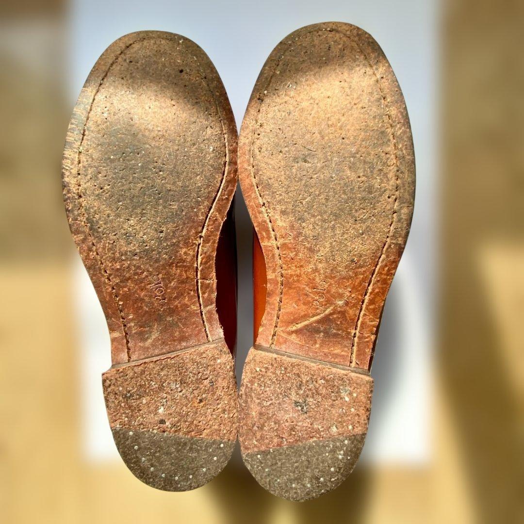 ★ＵＳＡ製 ラルフローレン★ タッセル フリンジ ローファー US8.5 茶色