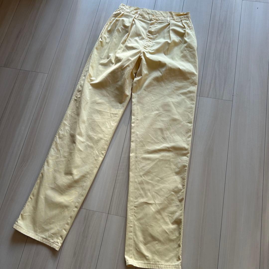 80s ポロバイラルフローレン USA製 ポロチノ 初期タグ ライトイエロー