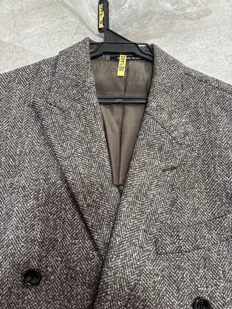 【状態良】ユナイテッドアローズ　ダブルテーラードジャケット　ブラウン系　46