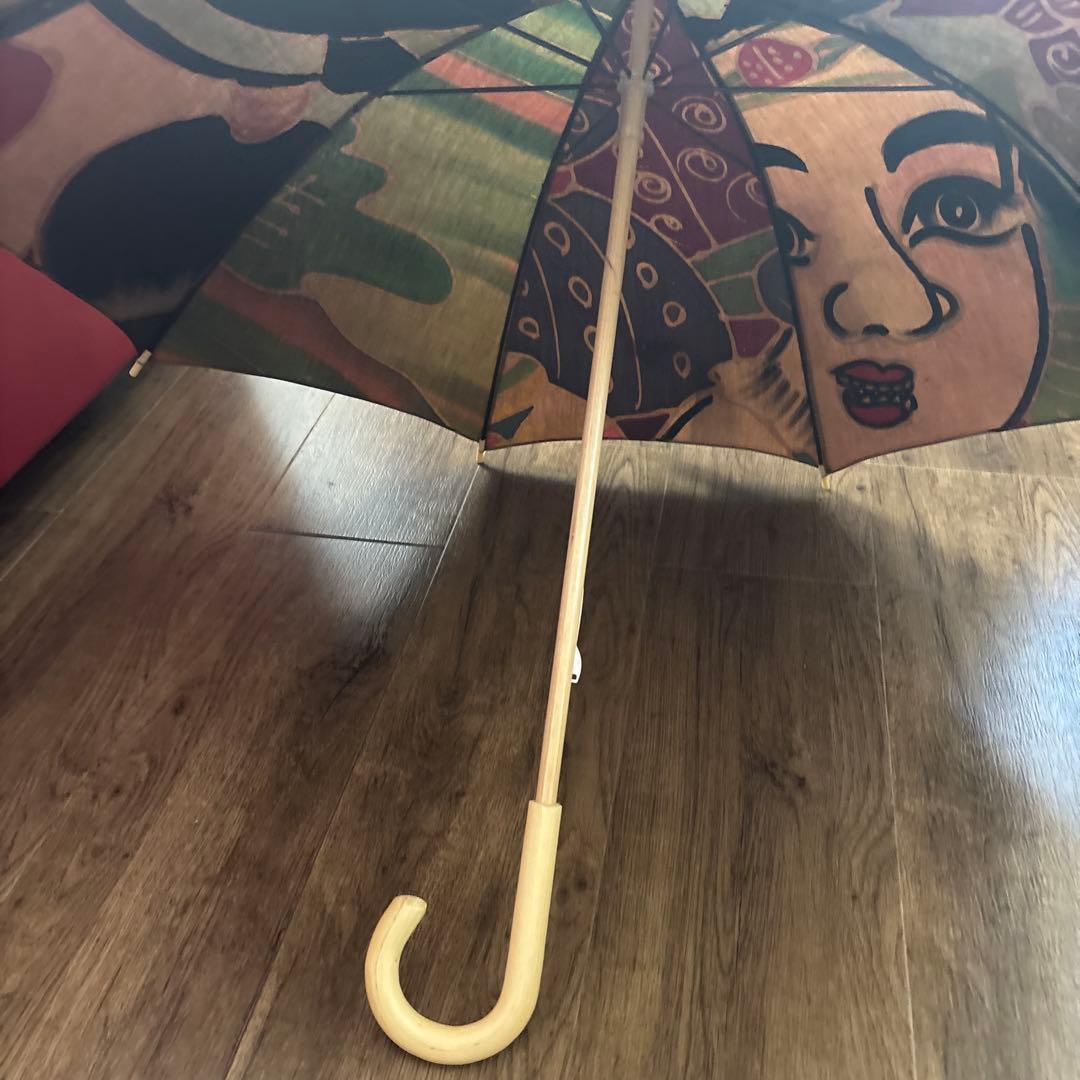 古布　のぼり旗　リメイク　日傘