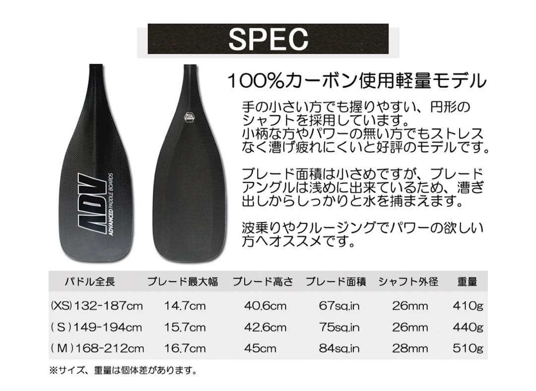 ADVANCED アドバンスPROLIGHT NALU2 2pc Sサイズ