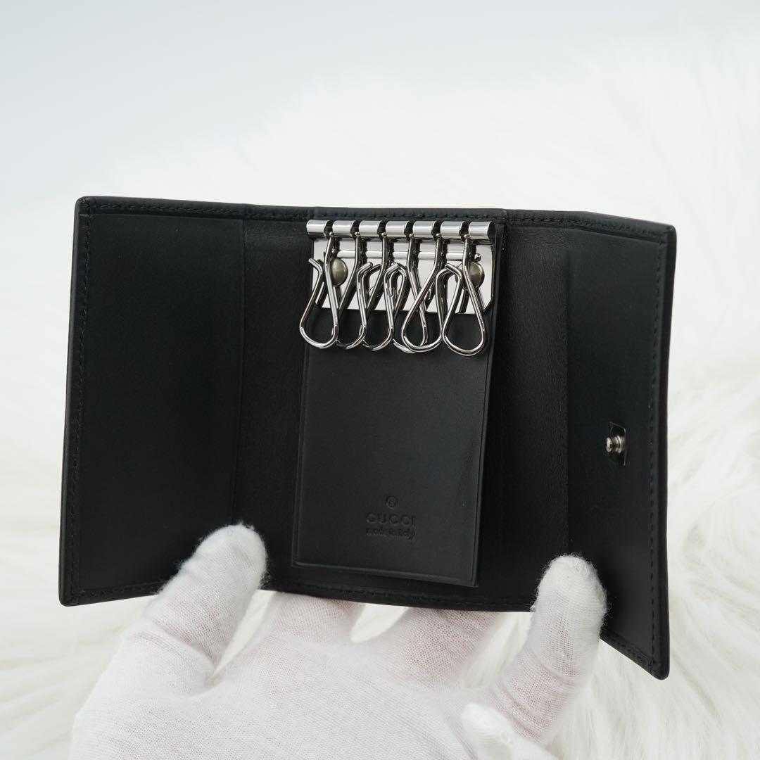 新品未使用品　箱付き　GUCCI グッチ　キーケース　GG柄　ブラック