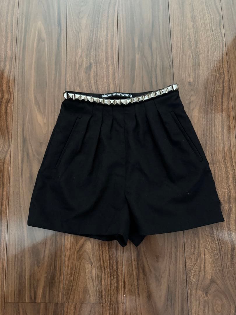 Alexander Wang スタッズ ハイウエスト ショートパンツ 0