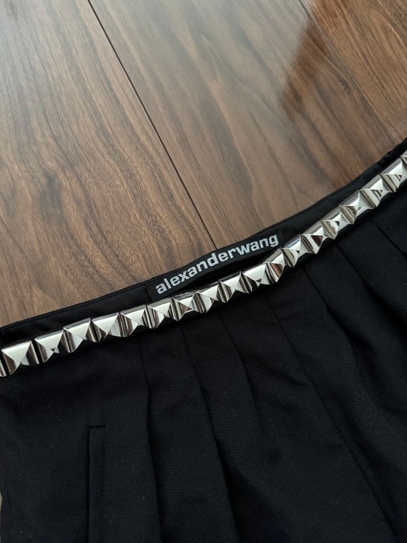 Alexander Wang スタッズ ハイウエスト ショートパンツ 0