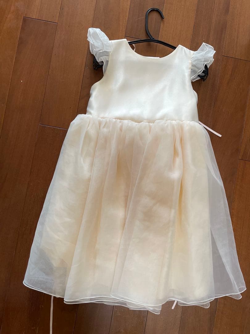 ドレスコ フリルスリーブドレス 発表会 130センチ ピンク ベージュ