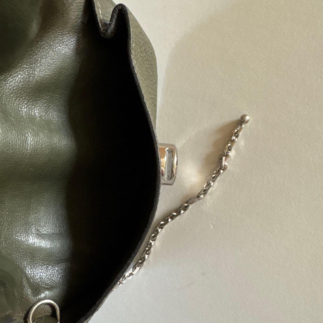 エルメス　ドゴン　キーケース　ケース　オリーブグリーン　シルバー金具