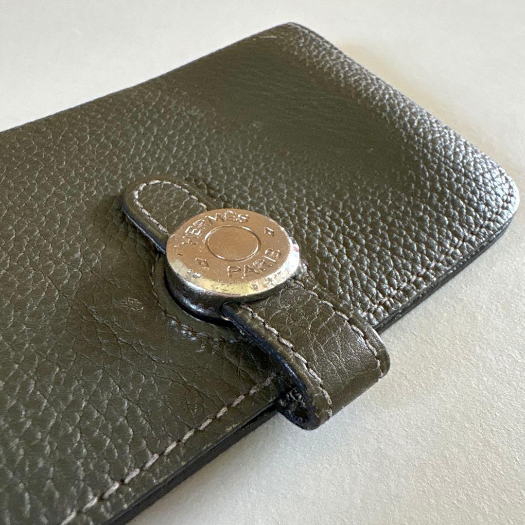 エルメス　ドゴン　キーケース　ケース　オリーブグリーン　シルバー金具