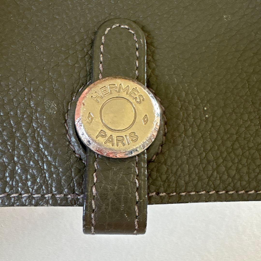 エルメス　ドゴン　キーケース　ケース　オリーブグリーン　シルバー金具