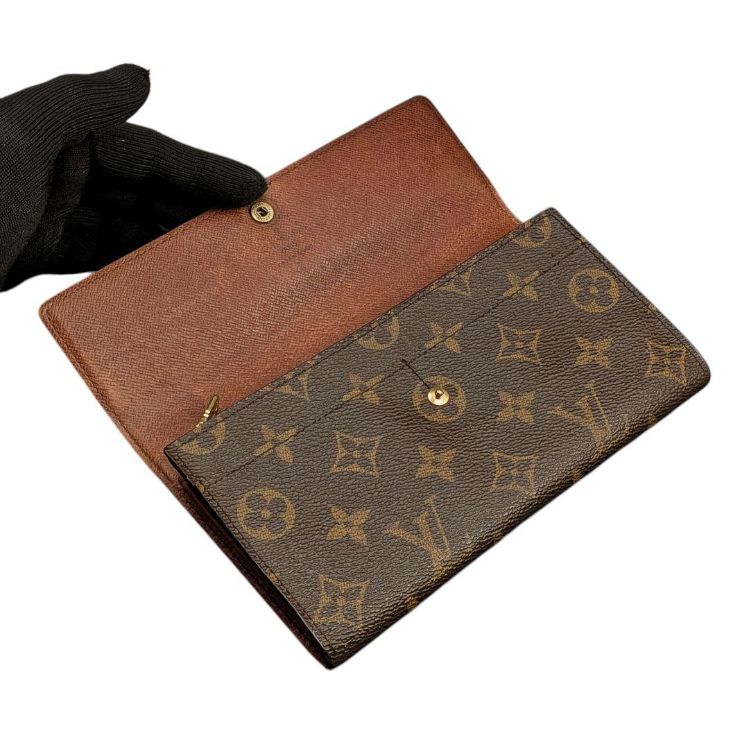 【外観美】ルイヴィトン モノグラム ポシェット ポルトモネ クレディ 長財布