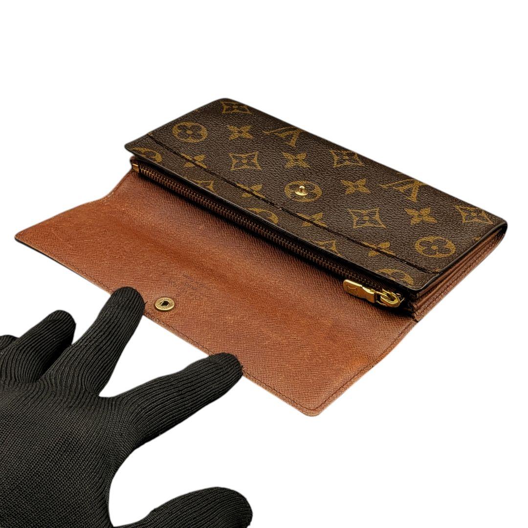 【外観美】ルイヴィトン モノグラム ポシェット ポルトモネ クレディ 長財布