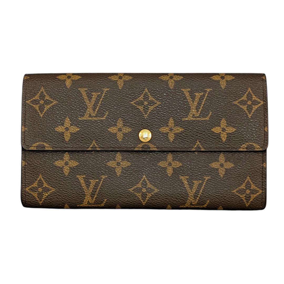 【外観美】ルイヴィトン モノグラム ポシェット ポルトモネ クレディ 長財布