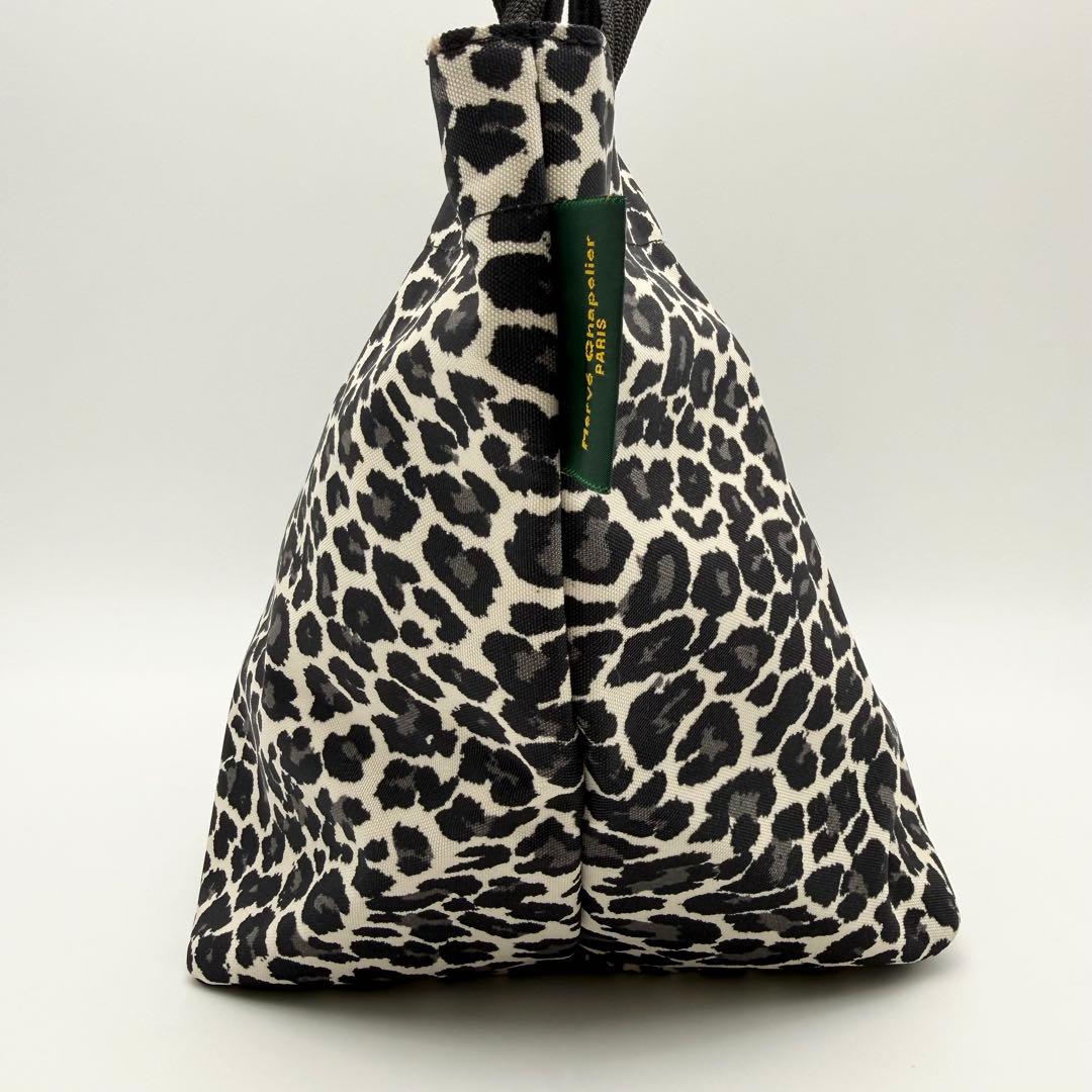 【極美品】エルベシャプリエ 1027F ナイロン舟型トートバッグMパンサーブラン