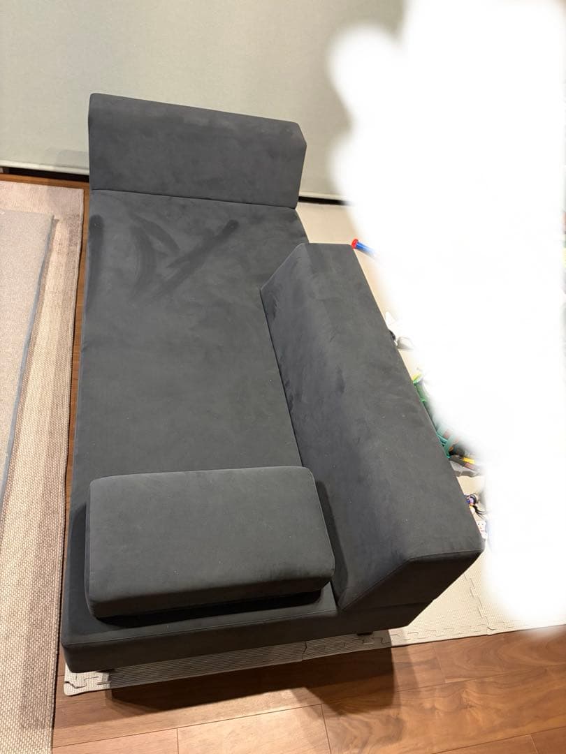 フランネルソファ　PIVO 3人掛け　チャコールグレー