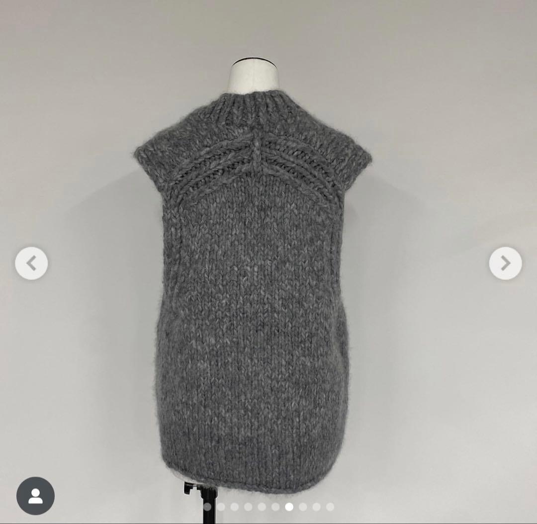 hana 　lohen ローヘン　カシミヤVネックベスト　グレー