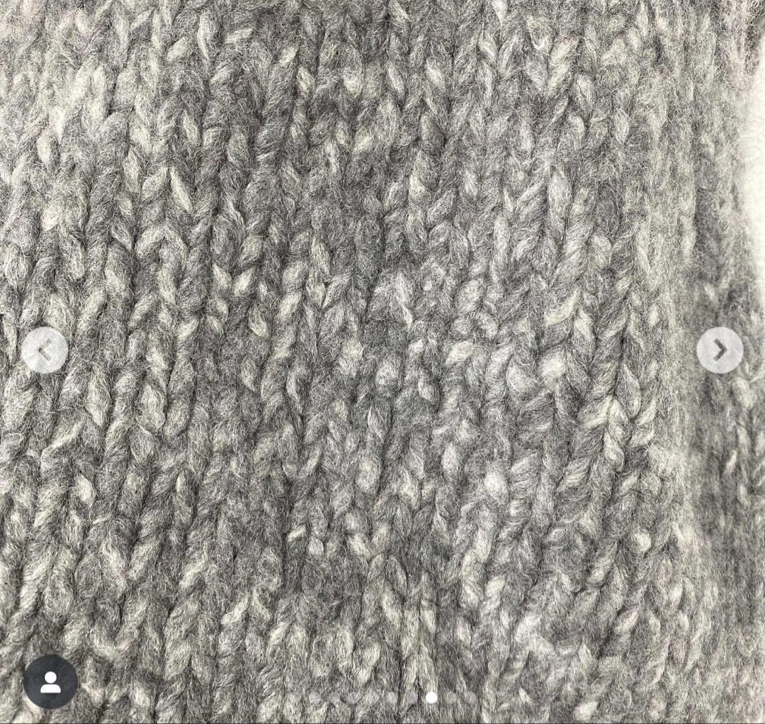 hana 　lohen ローヘン　カシミヤVネックベスト　グレー