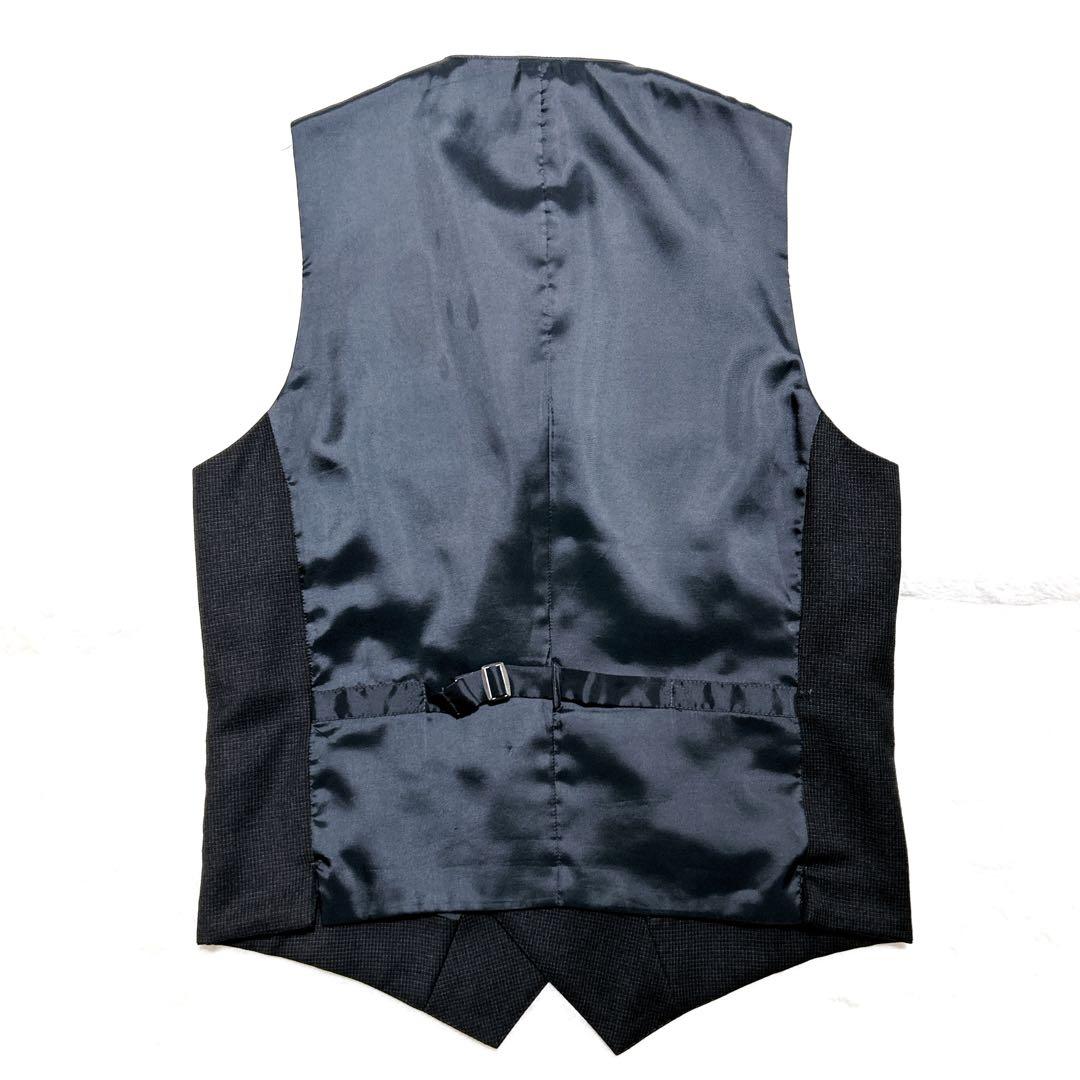 美品✨ スーツセレクト 3ピース スーツ ブラック チェック A5 黒 ビジネス