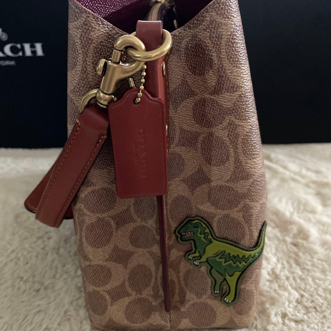 コーチウィロウバケットバッグ　レキシーショルダーバッグ　シグネチャー×レキシー