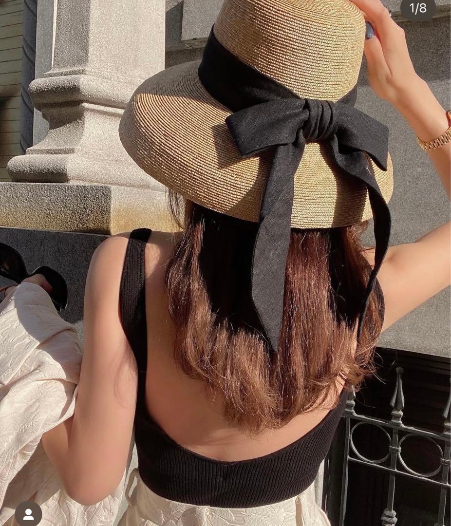 eimyistoire ロングリボン ハット 麦わら帽子 新品未使用