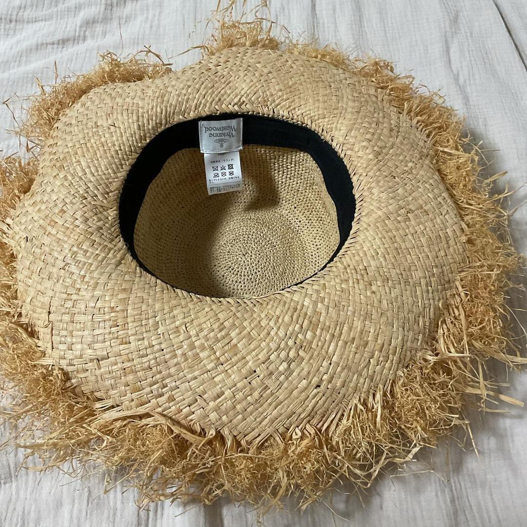 超美品　ヴィヴィアンウエストウッド　麦わら帽子　ボタニカル　ピン付き　ハット