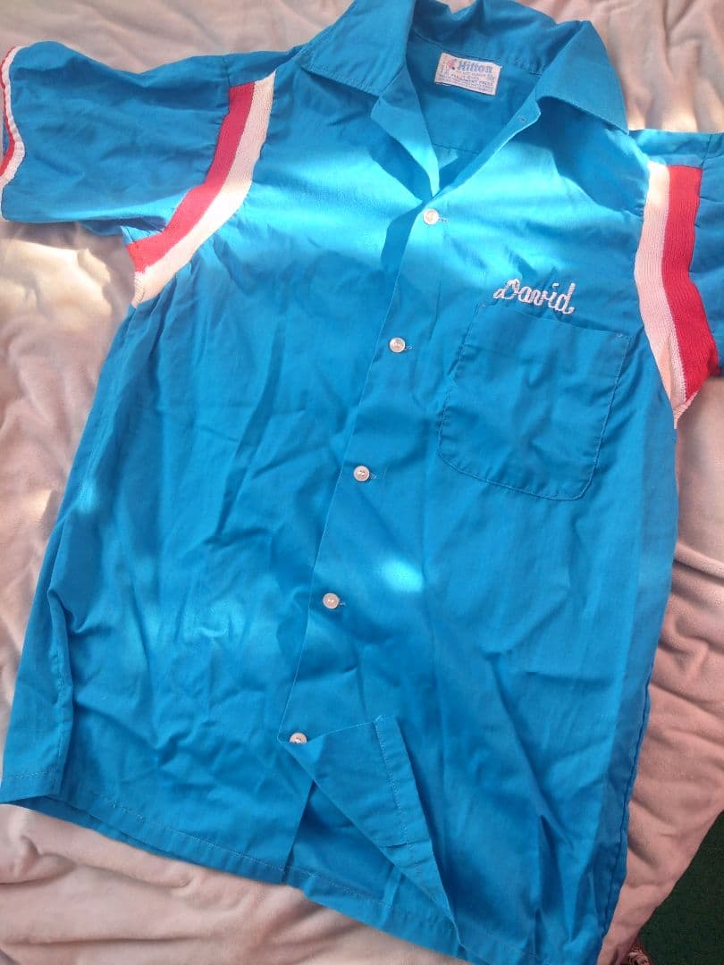 60s後半〜 70s USA製 Hilton ヴィンテージ ボウリングシャツ