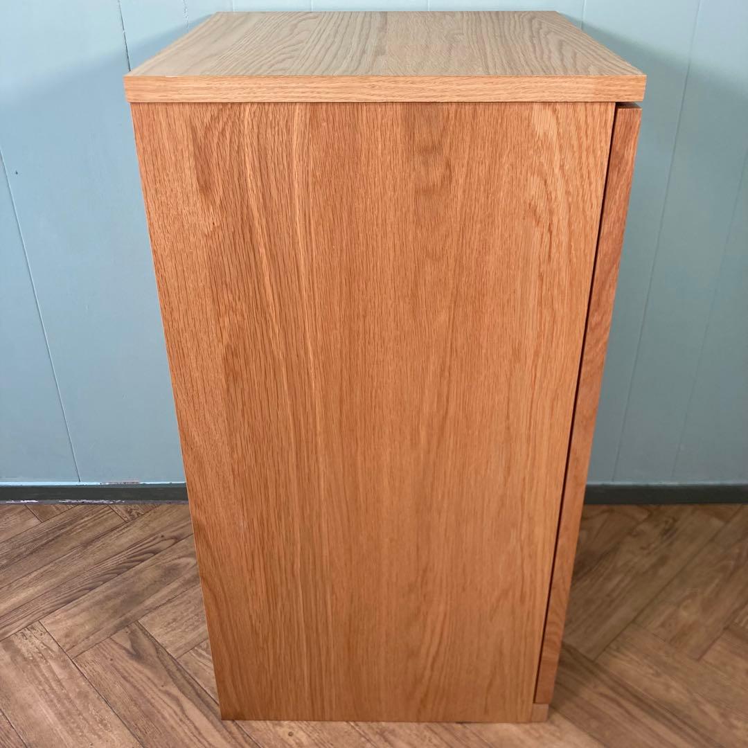 【美品級】無印良品　木製キャビネット　ガラス扉　スリム