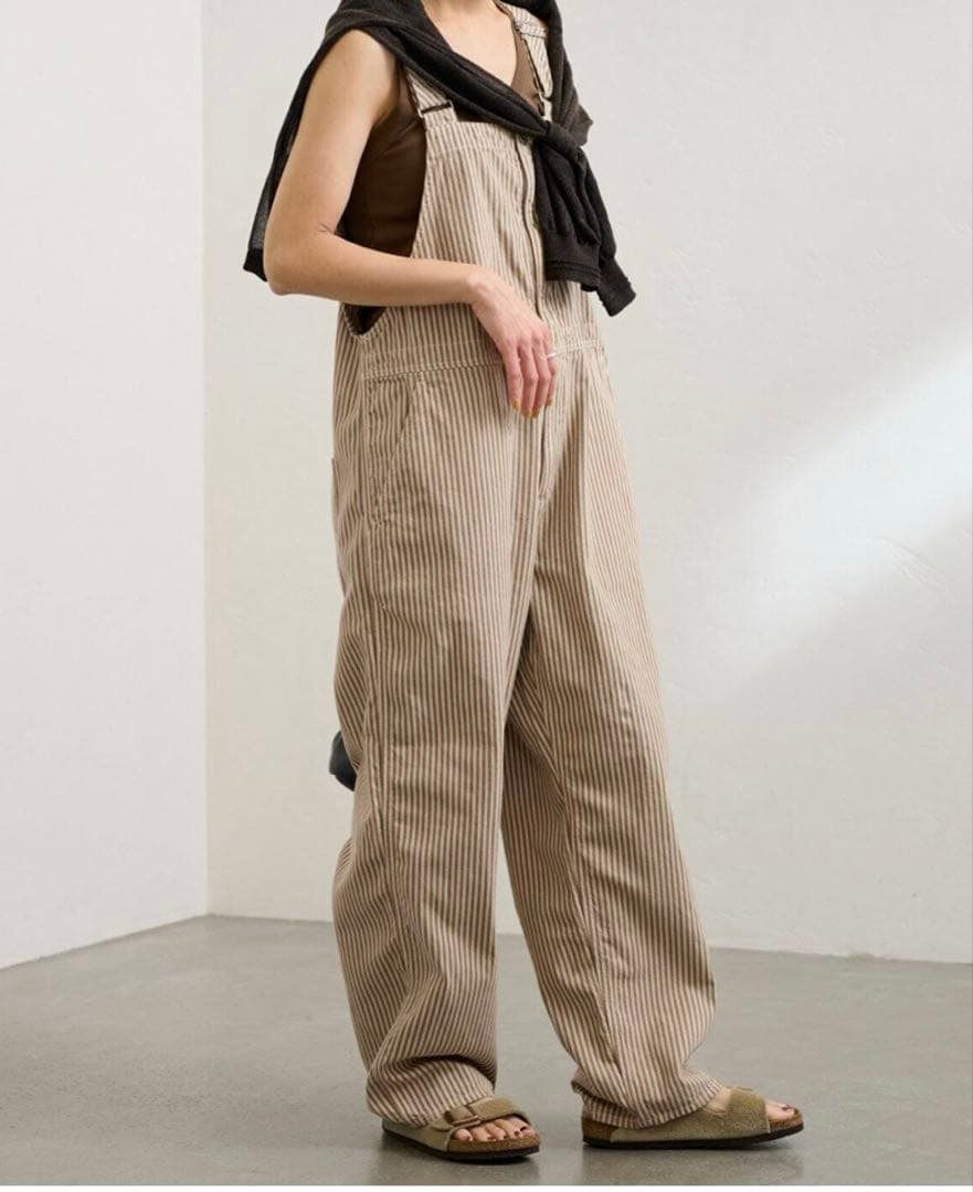 【新品】フレームワーク ヒッコリーオーバーオール　36