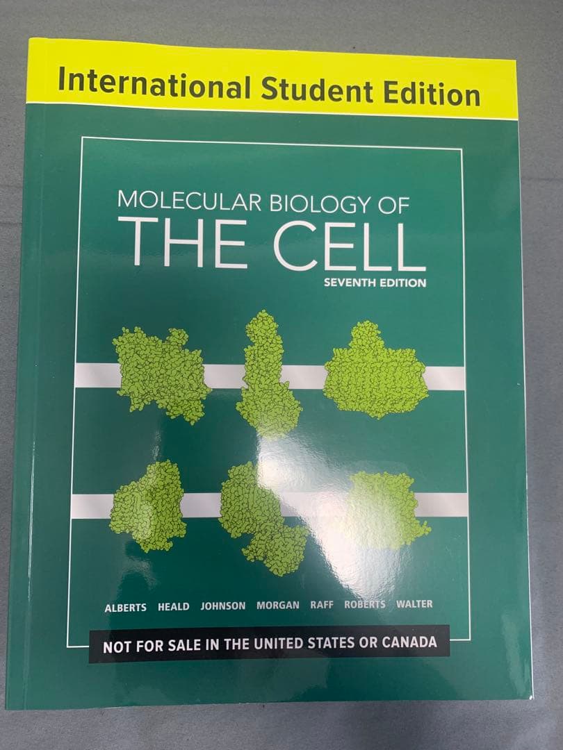 Molecular Biology of the Cell 第7版 国際学生版