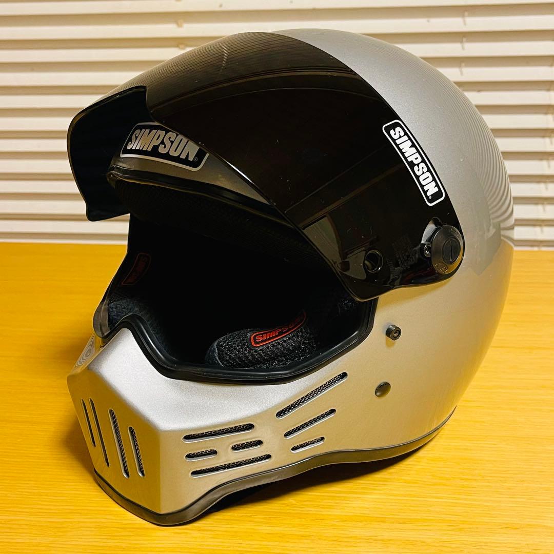 【美品】SIMPSON M30 シルバー 62cm スモークシールド装着