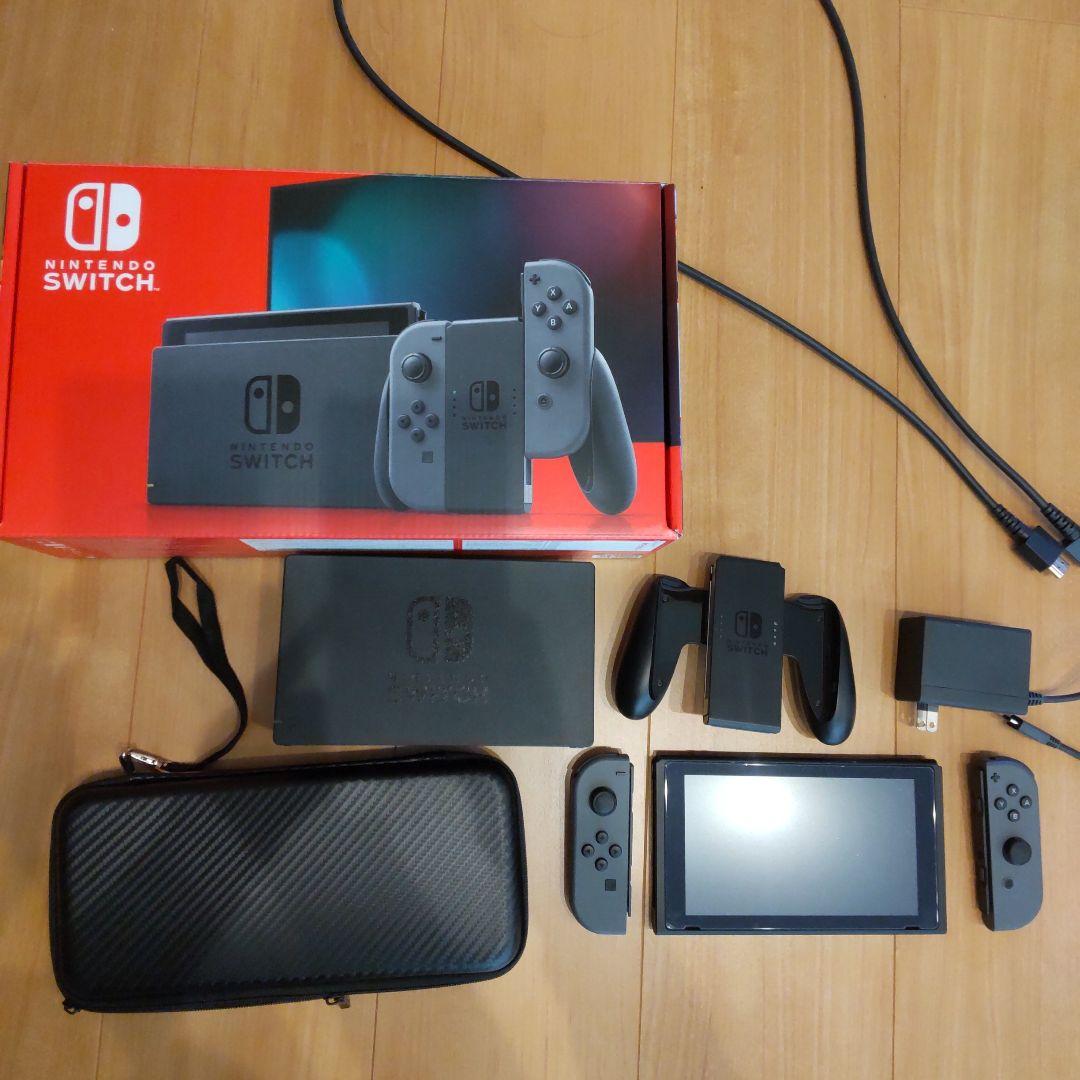 Nintendo Switch本体　付属品完備+保護フィルム+持ち運びケース付！