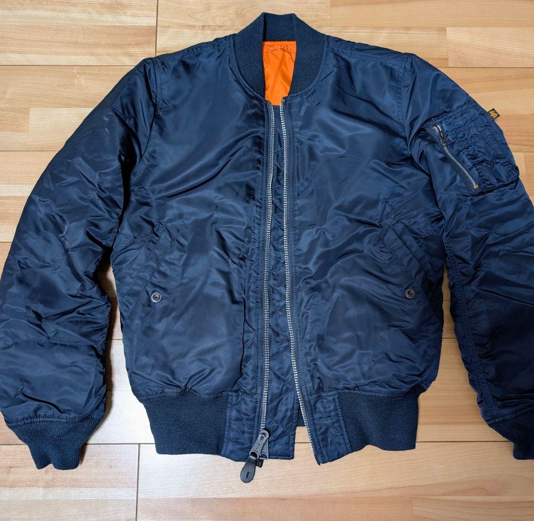 ALPHA MA-1 フライトジャケット　Mサイズ　ネイビー