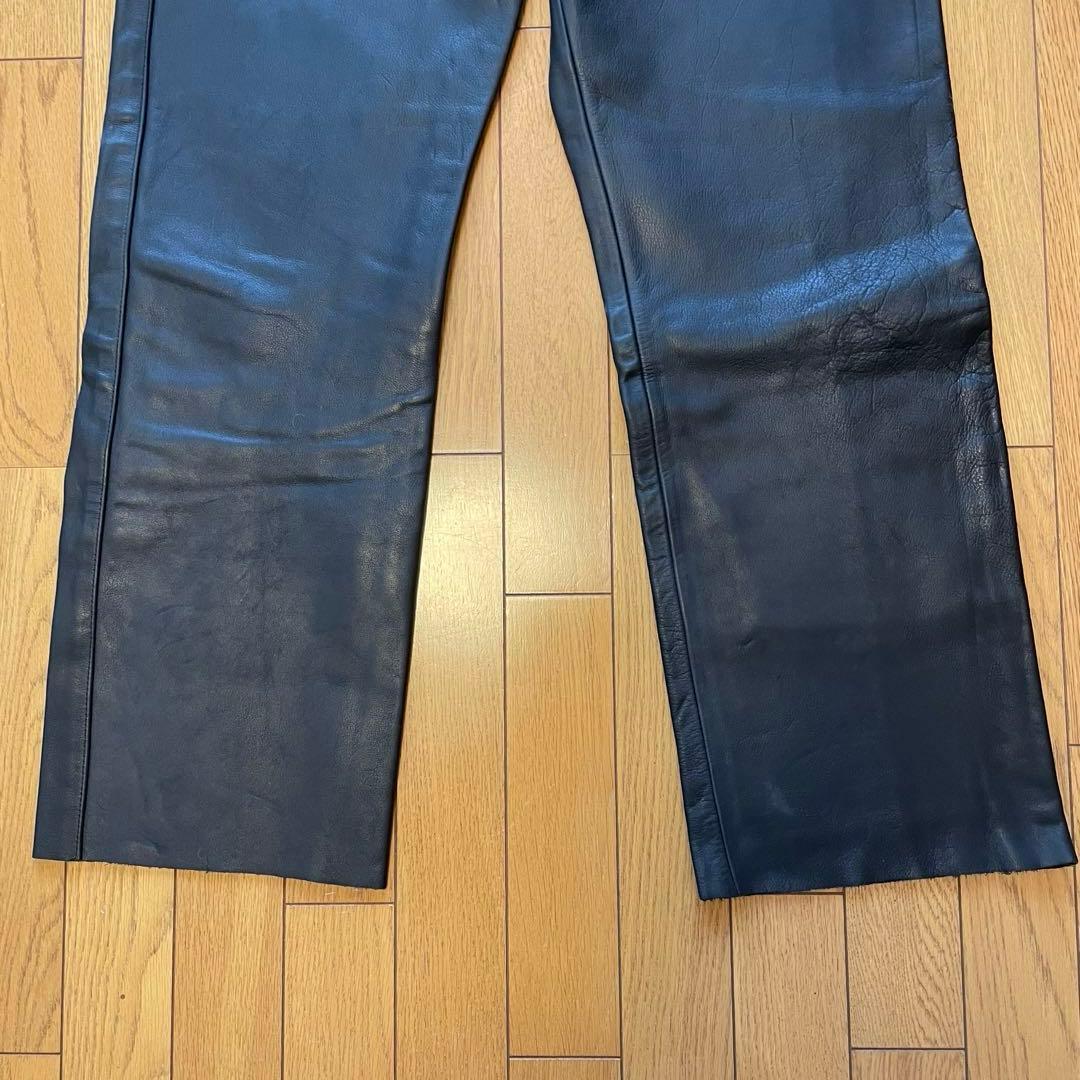 【Jkon 】B's Leather 牛革パンツ　革パン　XL ブラック