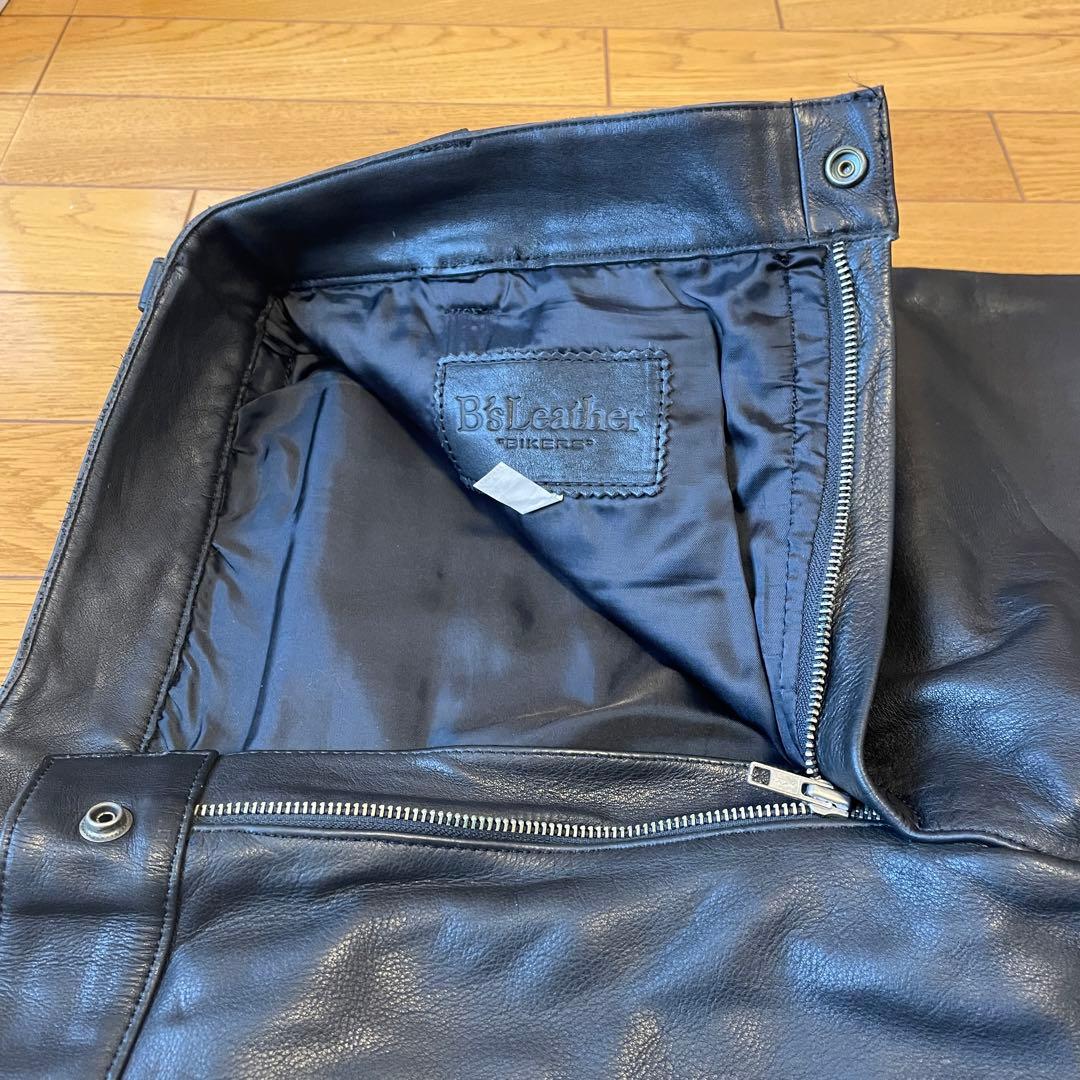 【Jkon 】B's Leather 牛革パンツ　革パン　XL ブラック