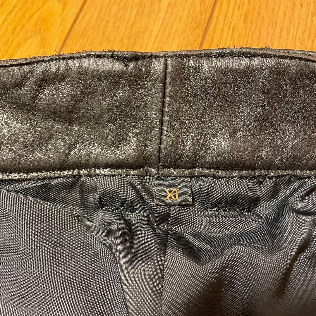 【Jkon 】B's Leather 牛革パンツ　革パン　XL ブラック