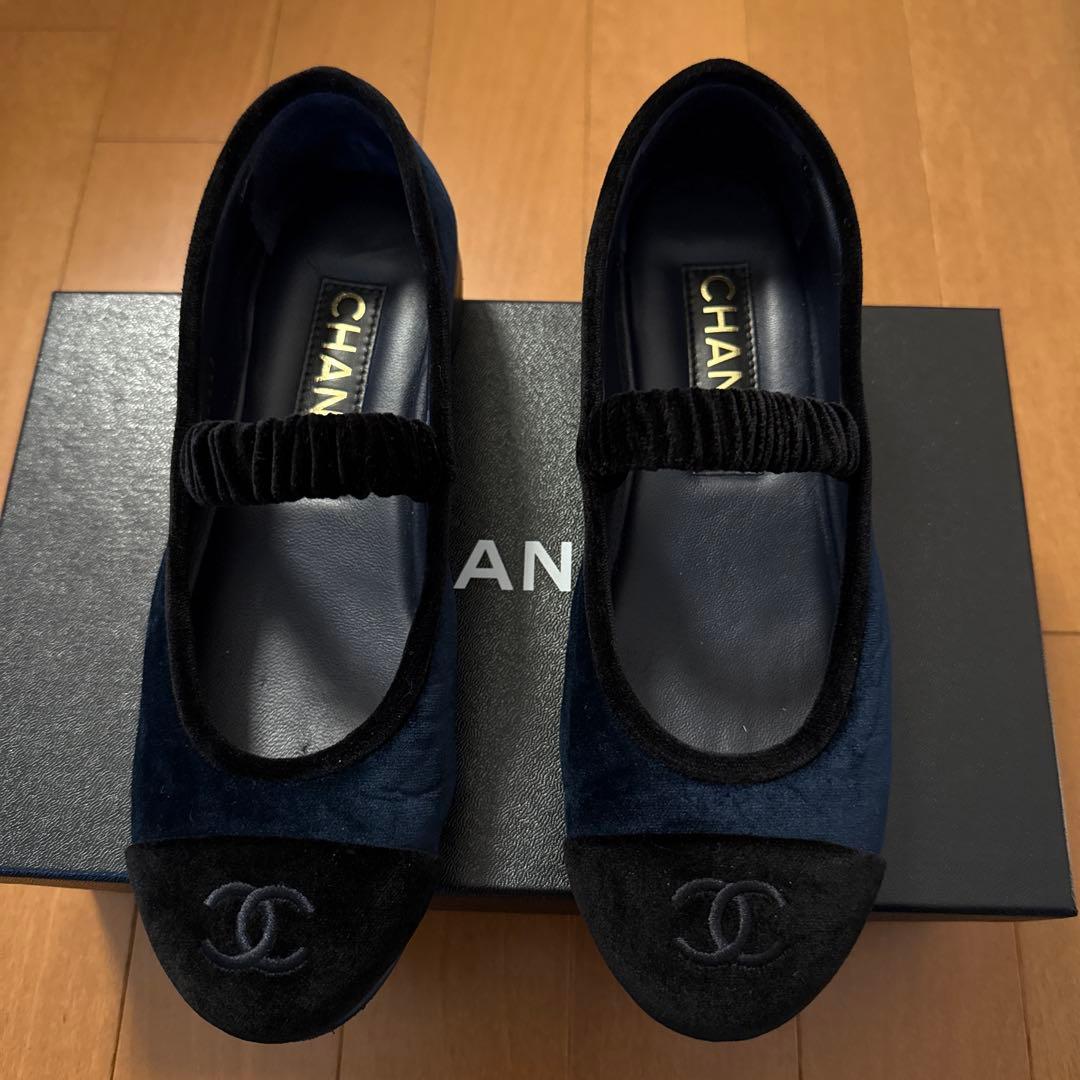 シャネル　CHANEL メリージェーン　フラットシューズ　36