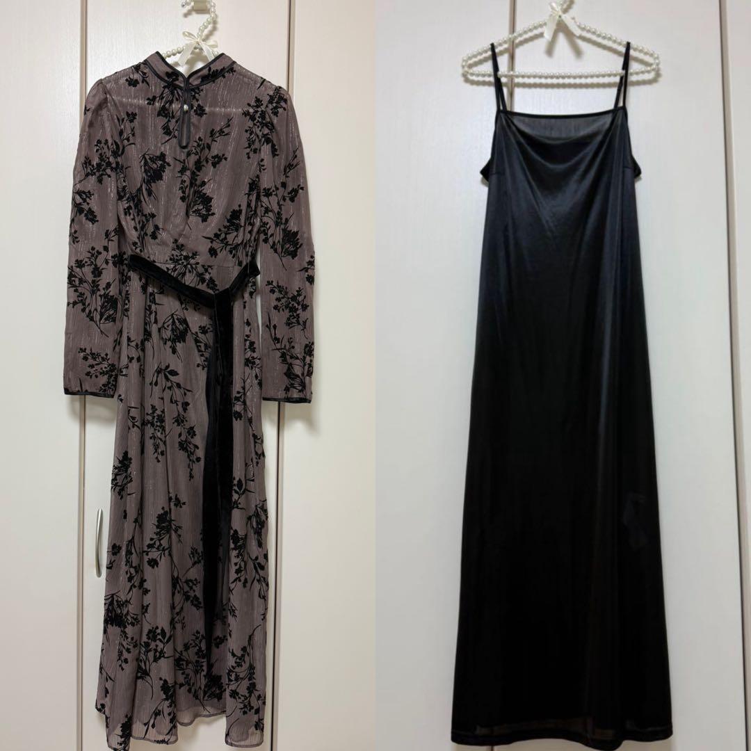 SNIDEL フロッキーシアーワンピース