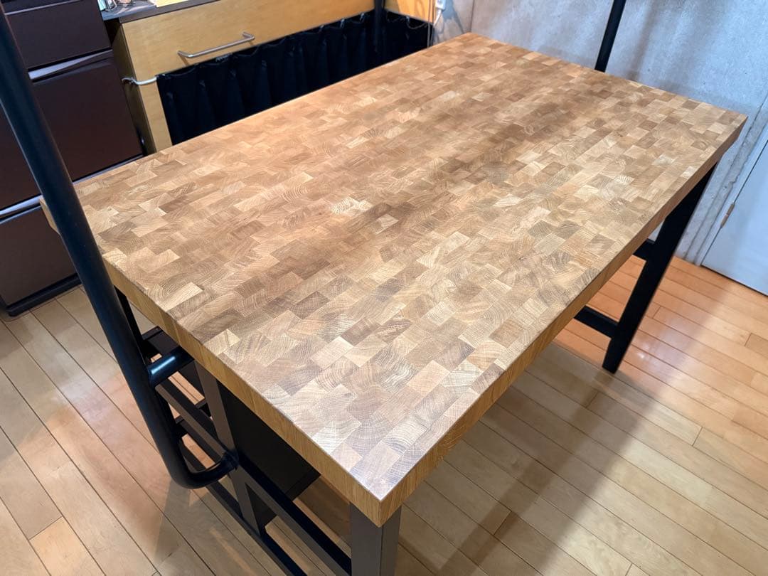 ジミーIKEA VADHOLMAヴァドホルマ アイランドキッチンラック付き