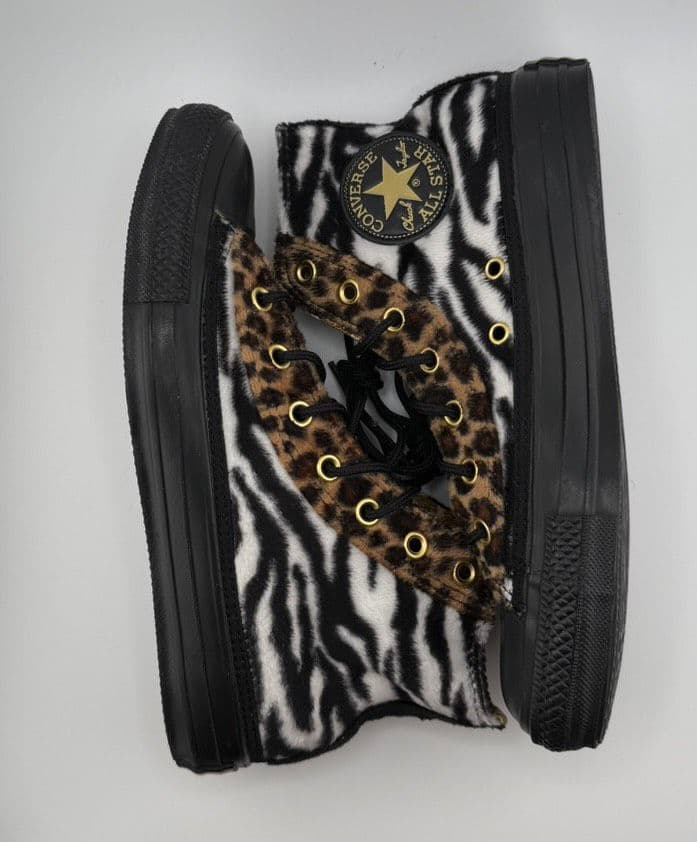 CONVERSE アニマル柄 ゼブラ ブラック 25.5 メンズ レディース