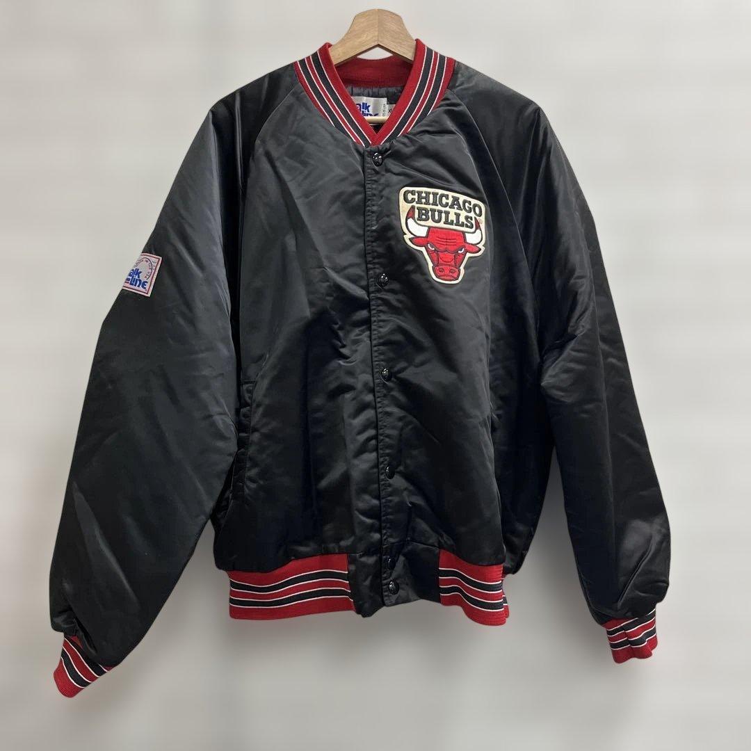値下げ 90s シカゴブルズ チョークライン Chalk USA製 スタジャン