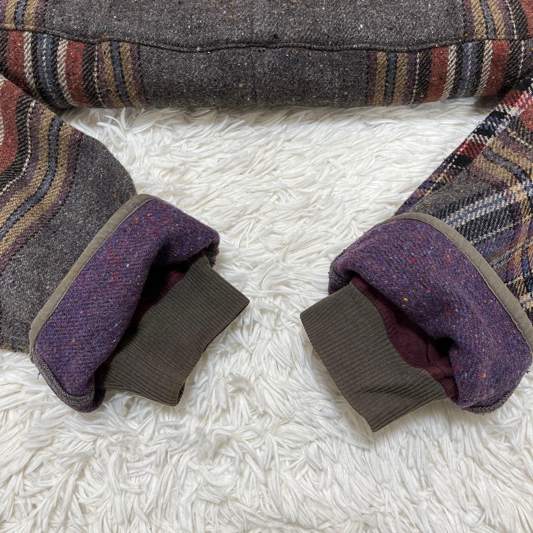 希少　キャピタル　KAPITAL　ウール二重織BIGチェック リングコート